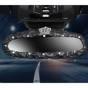 Luxury Black Car Review Mirror Cover